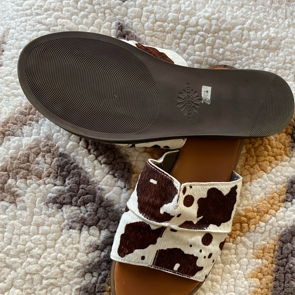 yellowbox cowhide sandals